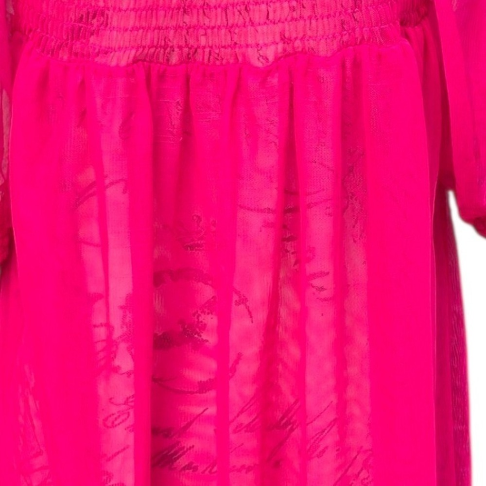 H&M Divided Dress Netflix To All The Boys Pink Ruffle Smocked Babydoll Large - Picture 8 of 10